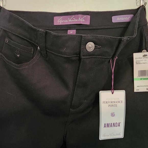 NWT‎ Gloria Vanderbilt Amanda Black Jeans - Picture 4 of 6